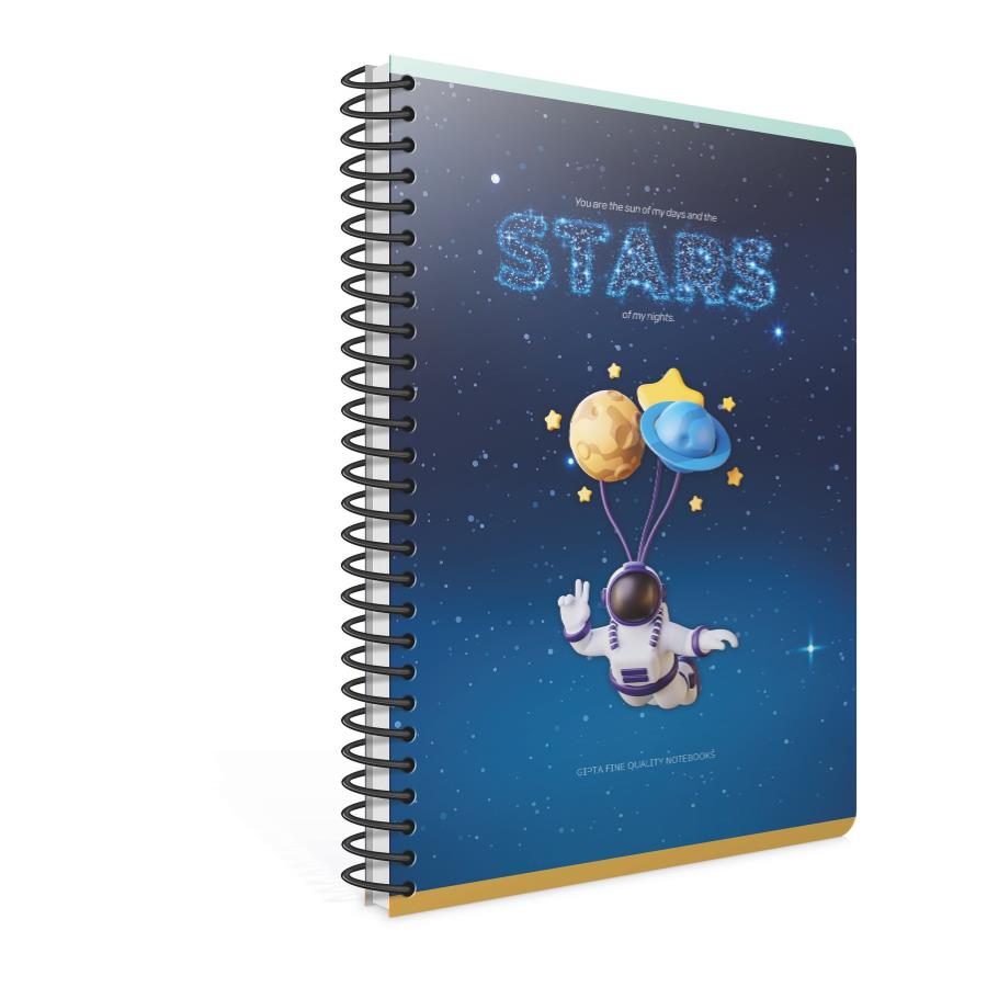 Gıpta Stars A4 100yp Spiralli Karton Kapaklı Kareli Defter