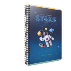 Gıpta Stars A4 100yp Spiralli Karton Kapaklı Kareli Defter