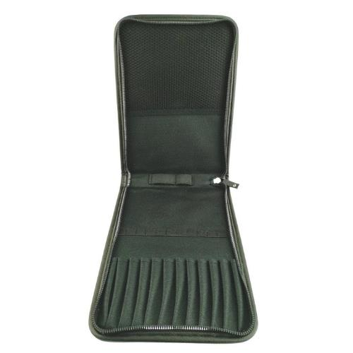 BBack Suni Deri Fermuarlı Sanatsal Çanta 20x26cm Siyah