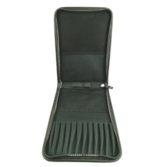 BBack Suni Deri Fermuarlı Sanatsal Çanta 20x26cm Siyah