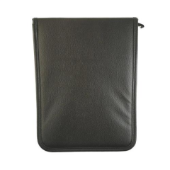 BBack Suni Deri Fermuarlı Sanatsal Çanta 20x26cm Siyah