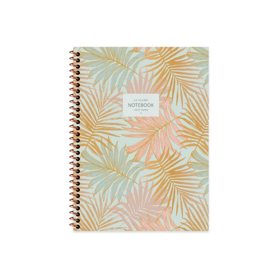 Keskin 16.5x22.5 Spr. La Plume Leaves Krt.Kpk. 80yp Çzigili Defter