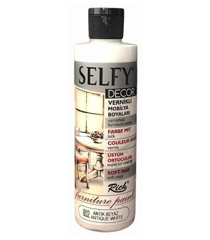 Rich Selfy Decor Vernikli Boya 240 Cc Antik Beyaz