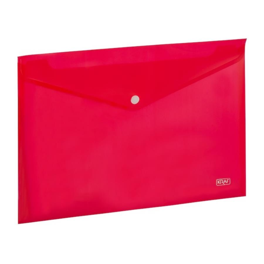 Kraf Çıtçıtlı Dosya A4 Kırmızı 1209