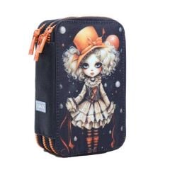 Bback Üç Bölmeli Kalemlik Gotik Kız Desen 737