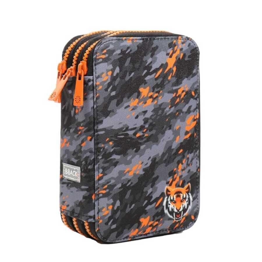 Bback Üç Bölmeli Kalemlik Kamuflaj Kaplan Desen 740