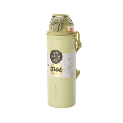 Shotay Şeffaf Kapaklı Çelik Termos Matara 750 Ml 8228