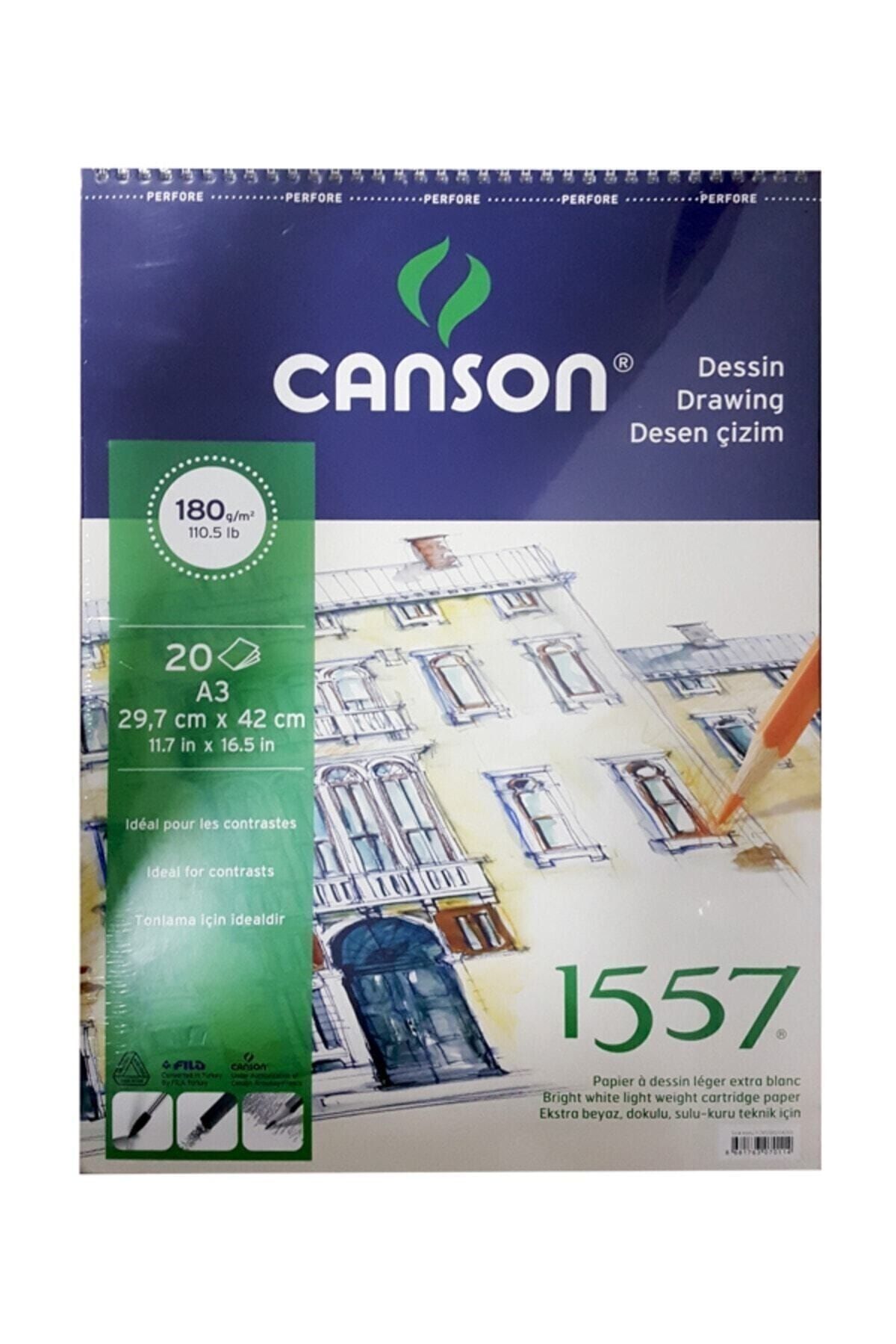 Canson A3 180Gr 20Yp Resim Ve Çizim Bloğu