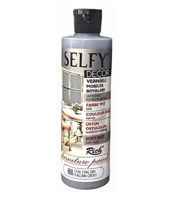Rich Selfy Decor Vernikli Boya 240 Cc İtalyan Gri