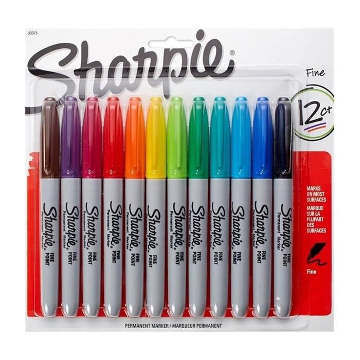 Sharpıe 12Lı Fıne Permanent Markor Karısık Renk
