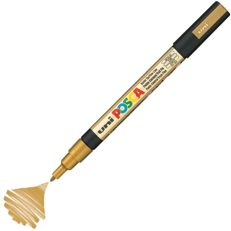 Unı Posca Pc-3M 0.9-1.3 Altın Su Bazlı Markor