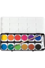 EberHard Suluboya Opak 12 Renk Plastik Kutu 578312