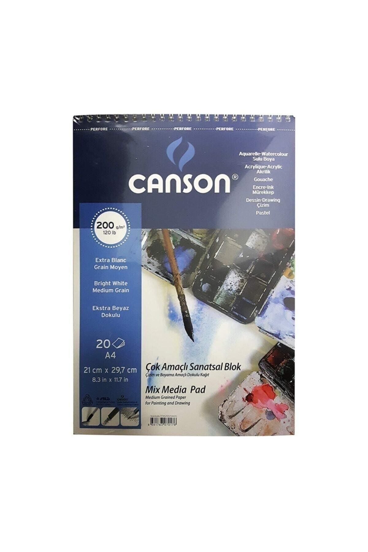 Canson A4 200Gr 20Yp Çok Amaçlı Resim Bloğu