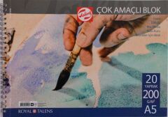 Talens A5 200Gr Cok Amaclı Resım Blok