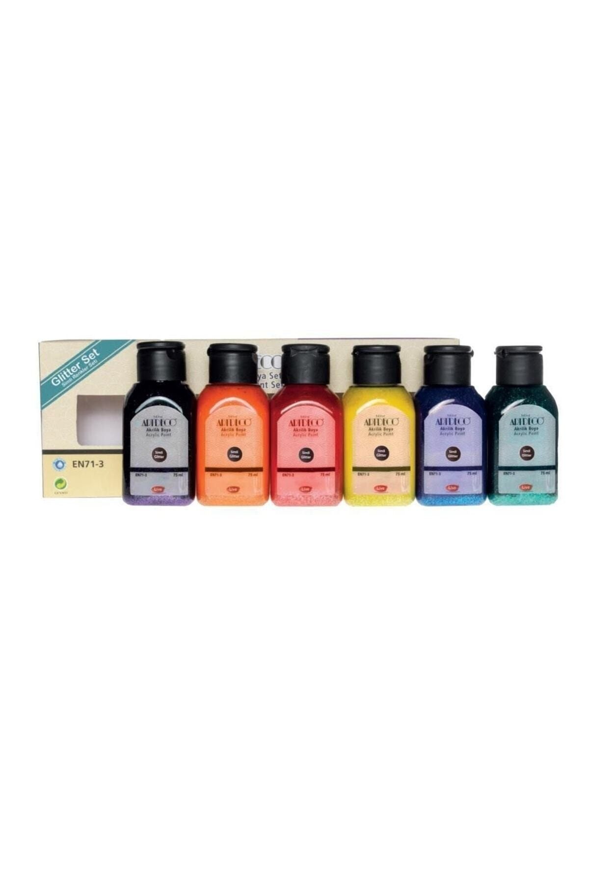 Artdeco Akrilik Boya 6x75ml Simli Renkler