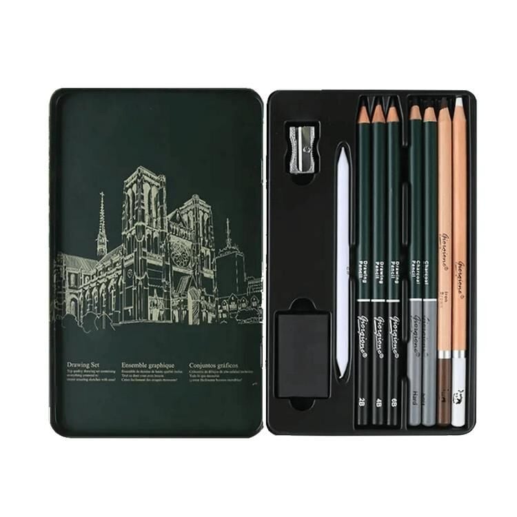 Giorgione 10 Lu Çizim Seti Metal Kutu G-101008
