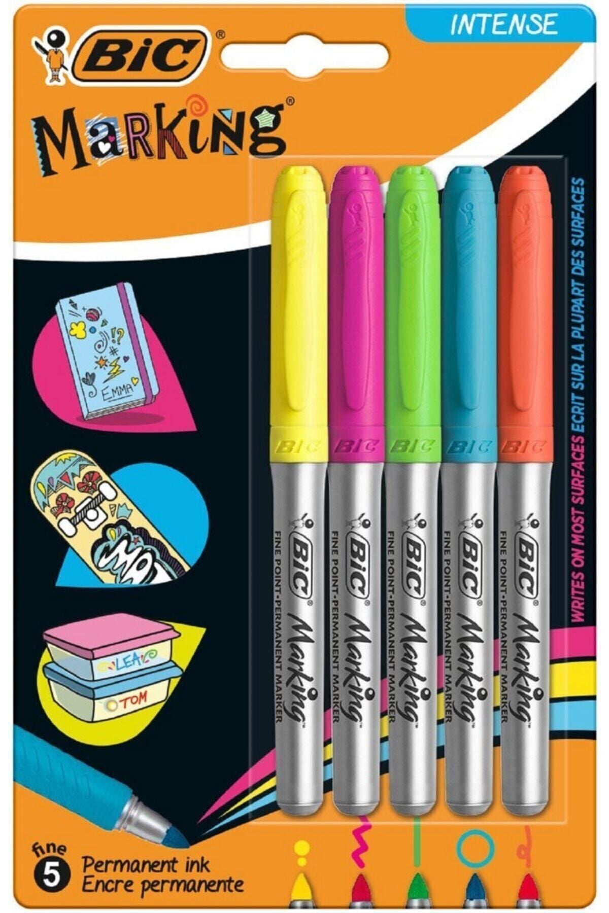 Bic Intensity Permanent Markör 5'Li Blister