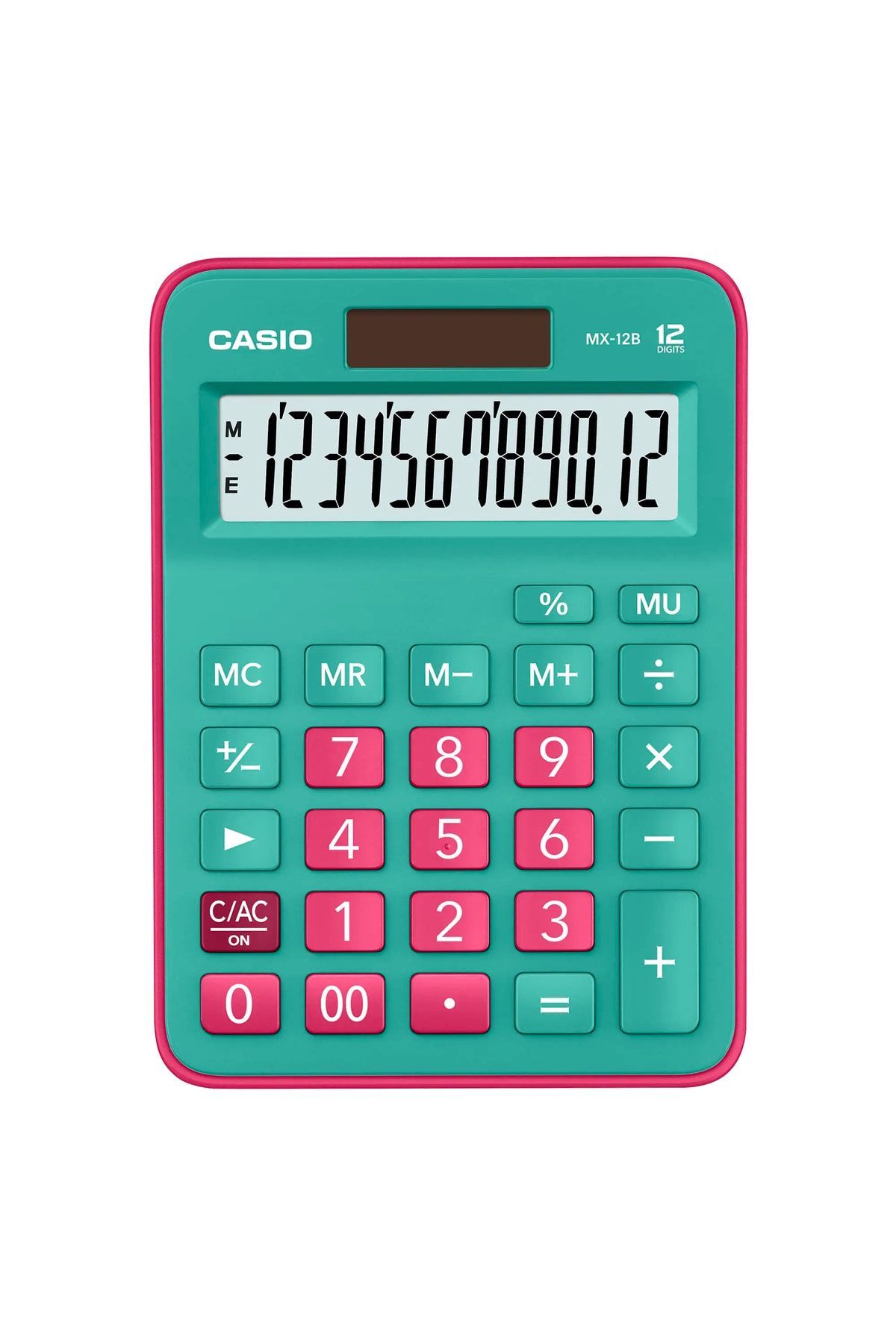 Casio MX-12B-GNRD 12 Haneli Hesap Makinesi Masaüstü Yeşil Pembe
