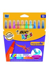 Bic 10Lu Fırça Uçlu Keçeli Kalem Vısa 828964