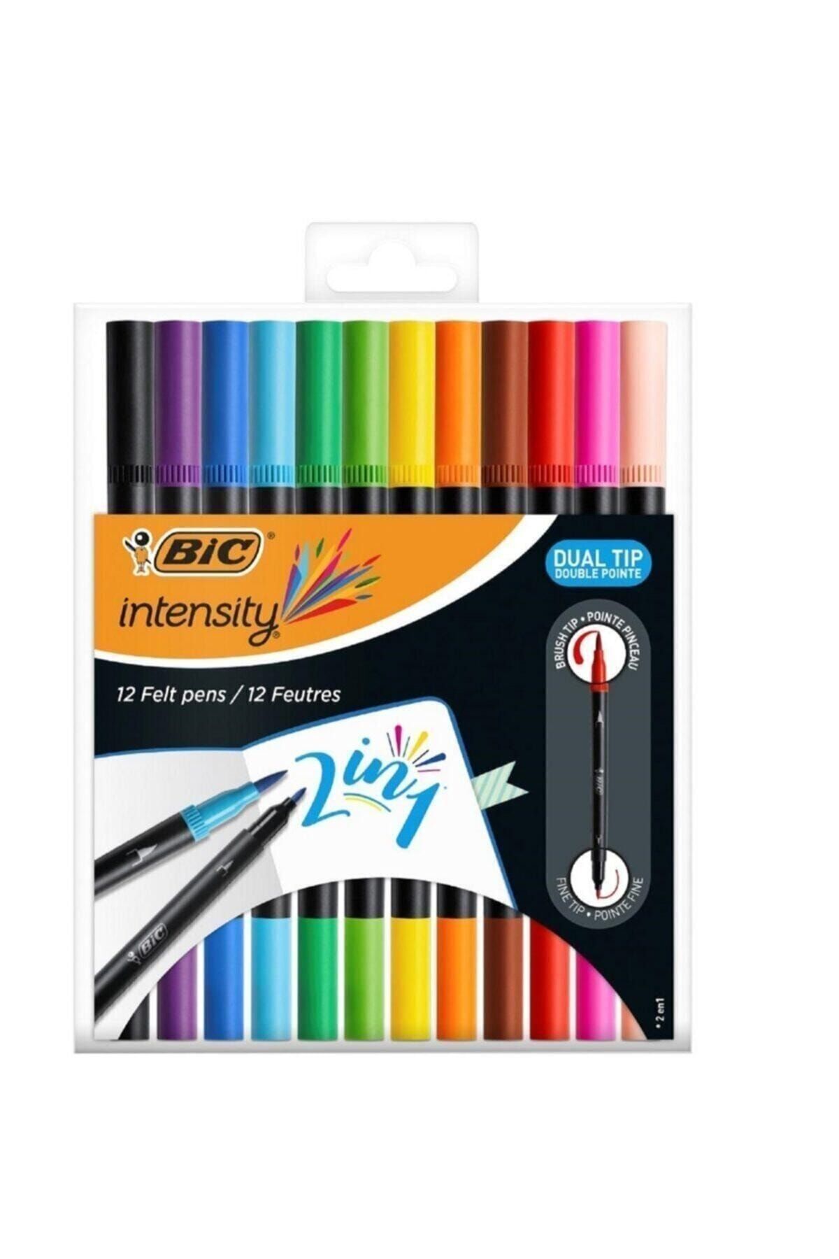 Bic Intensity Dual Çift Taraflı Keçeli Kalem 12 Renk