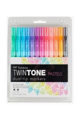 Tombow TWIN TONE Dual-Tip G.Kalemi Seti Pastels 12 renk 61501