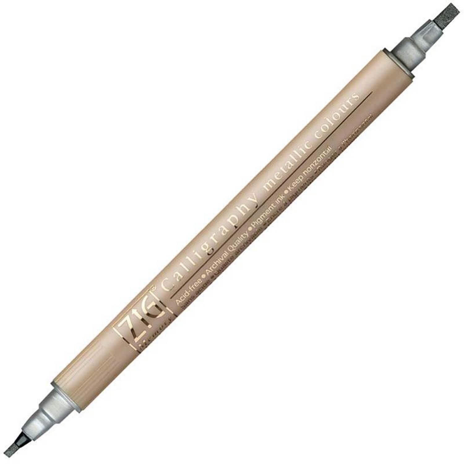 Zıg Caligrafi Kalemi Metalik 8400/102 Silver