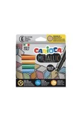 Carioca 6 Renk Maxi Tip Metalik Keçeli Kalem Seti 43161