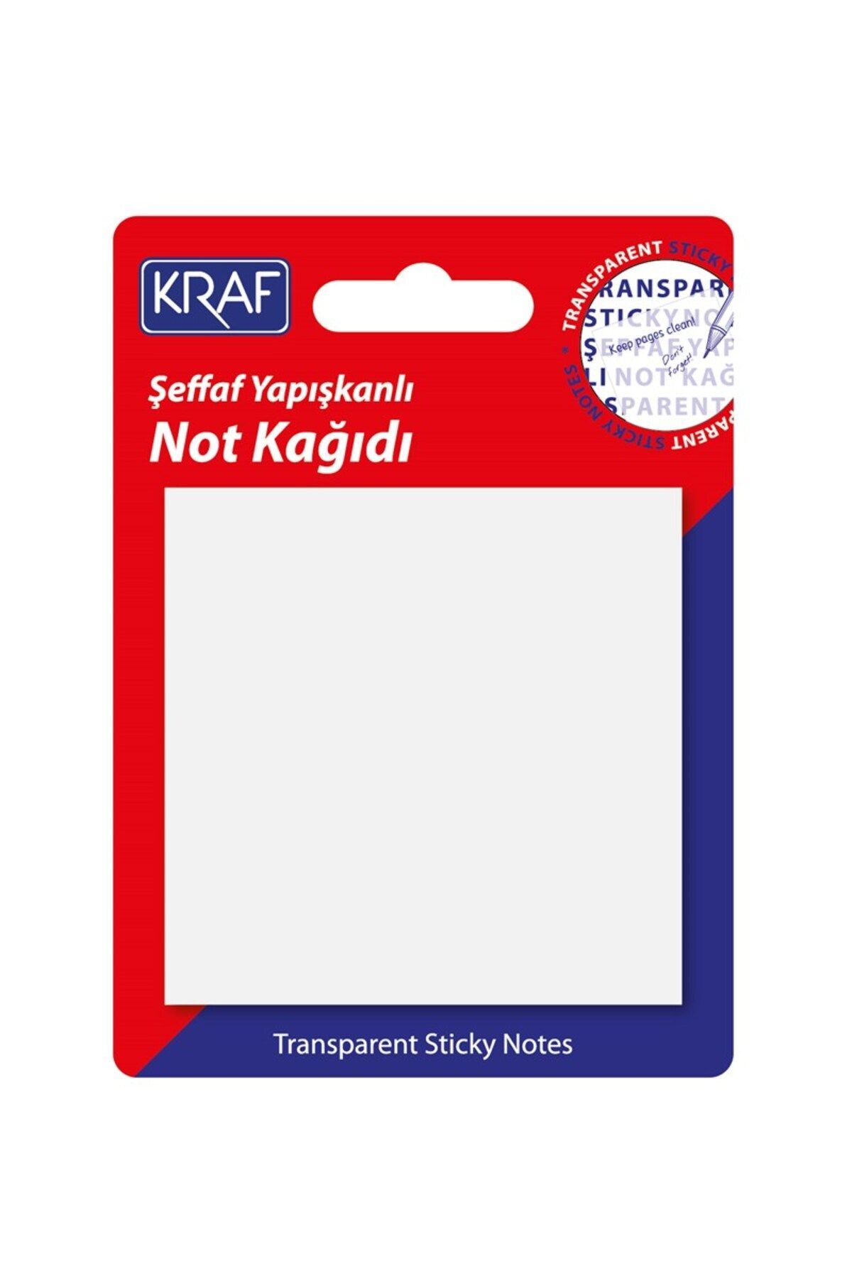 Kraf Yapışkanlı Not Kağıdı 76X76 Şeffaf 50yp 7676TR
