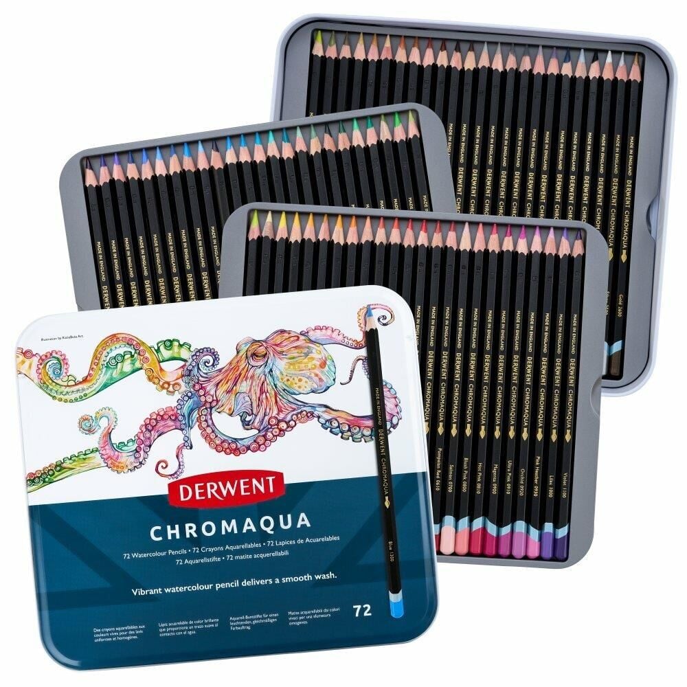 DERWENT ChromaquaPencil 72Li Metal Kutu 2306743