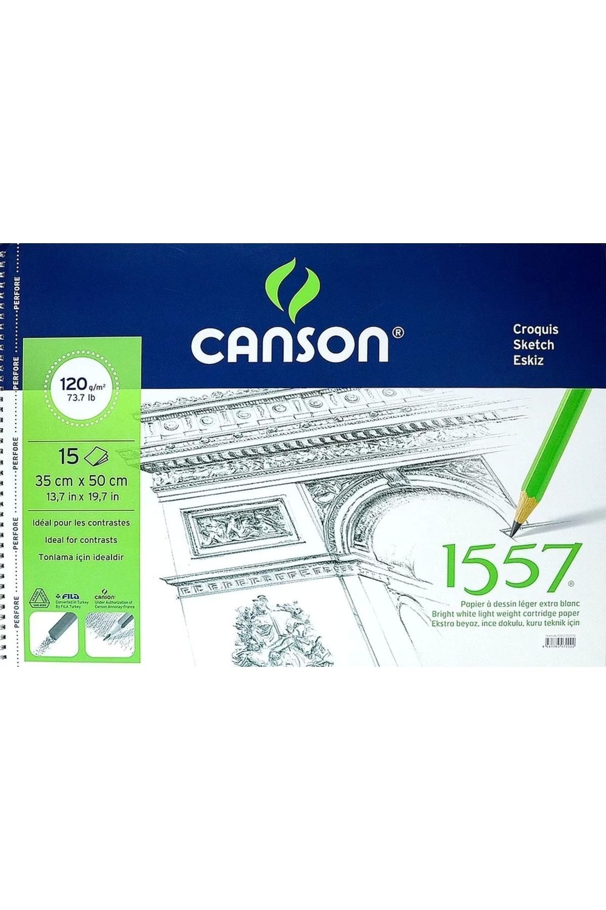 Canson 1557 35x50 Çizim Bloğu 120Gr 15yp