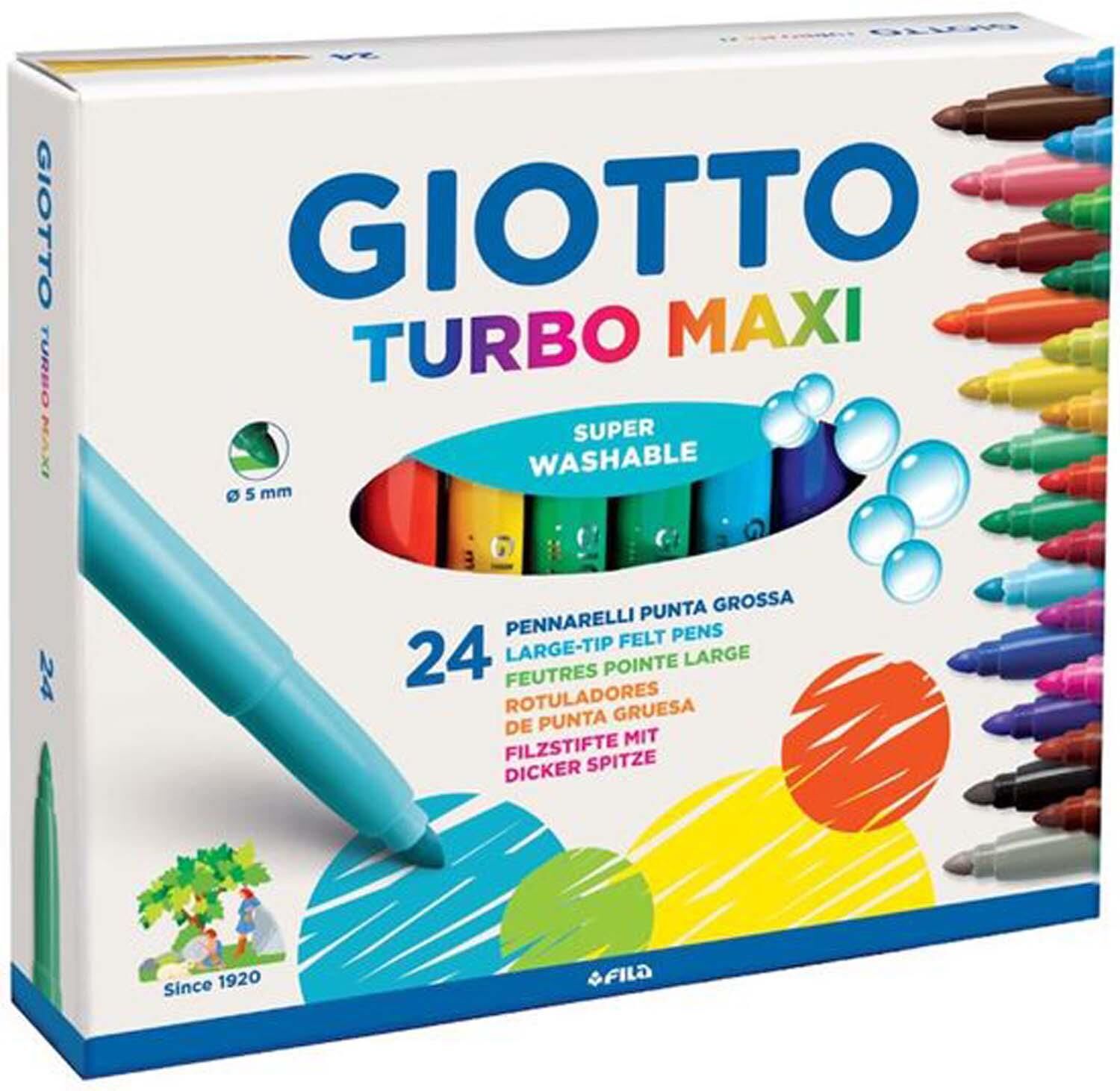 Giotto Keçeli Boya Kalemi Turbo Maxi 24 Renk 455000