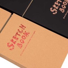 Lutart A5 Sketch Book 120Yp. Dikişli Kraft Karton Kapak