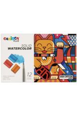 Carioca Plus Tablet Sulu Boya 12'li (Fırçalı)