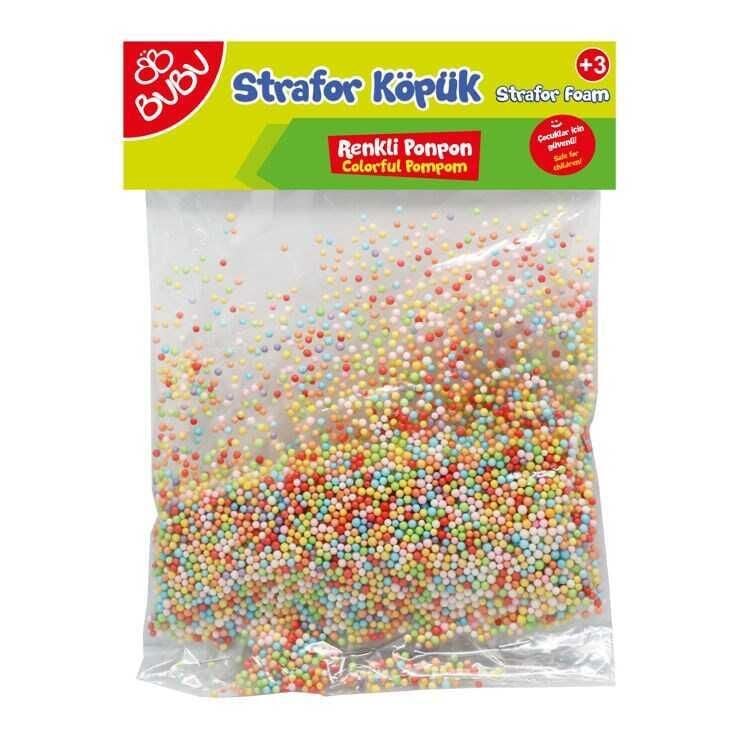 Bu-Bu Strafor  Köpük Renkli Ponpon
