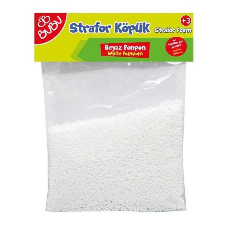 Bu-Bu Strafor Köpük Beyaz Ponpon