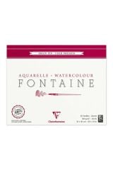 Clairefontaine Fontaine Sulu Boya Bloğu 24x30cm 300gr 10yp Dokulu Uzun Kenarı Yapışkanlı