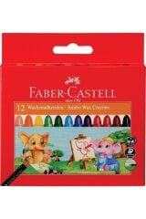 Faber Castell 12 Renk Süper Yıkanabilir Mum Boya 112004