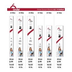 Sunum Klasörü A3/7-4 Beyaz Önder