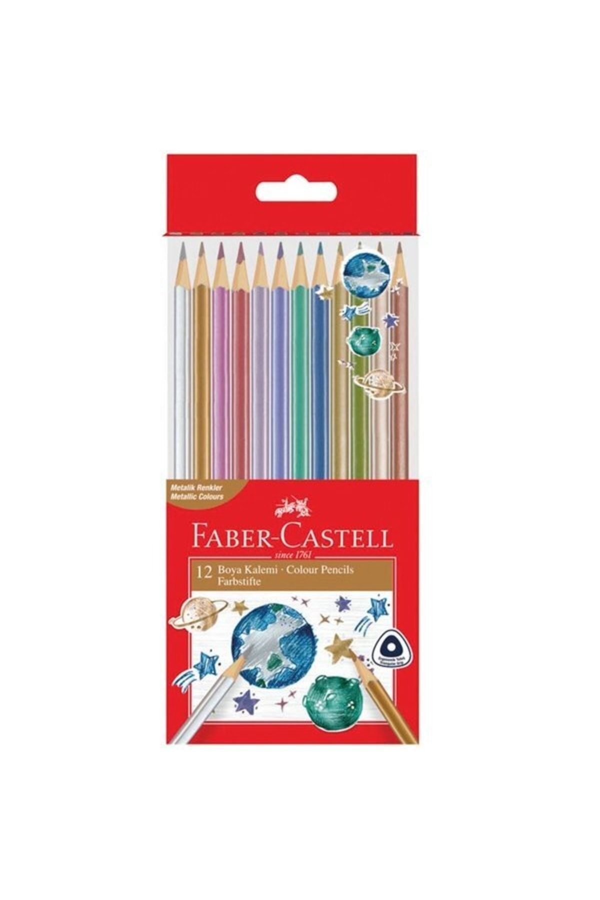 Faber-Castell Üçgen Boya Kalemi Metalik 12'li 5171000006
