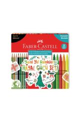 Faber-Castell Yeni Yıl Renkleri Hayal Gücü Seti 20li (Keçeli ve Kuruboya)