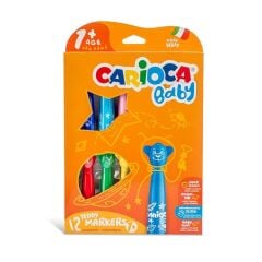 Carioca Teddy Jumbo Bebek Süper Yıkanabilir Keçeli Boya 12li