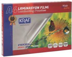 Kraf Laminasyon Filmi Parlak A4 125Mic 100Lü 2124