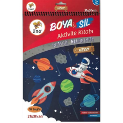 Lino Boya & Sil Aktivite A4 Boyama Kitabı Uzay