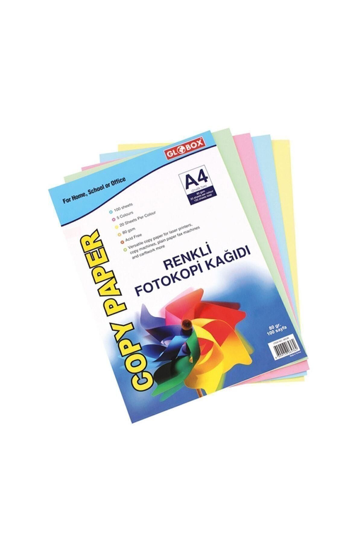 Globox Renklı Fotokopı Kagıdı 100Lu A4 Paket