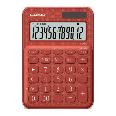 Casio MS 20UC JRD Kırmızı Desenli Masaüstü Hesap Makinesi