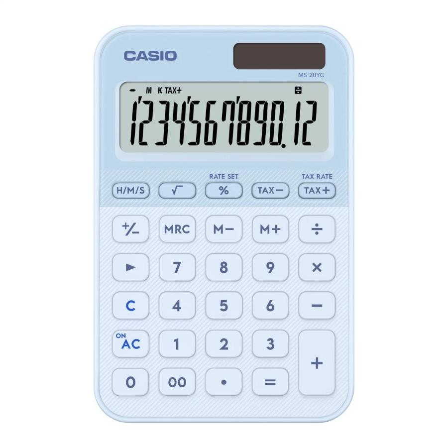 Casio MS-20YC-LB Hesap Makinesi Açık Mavi