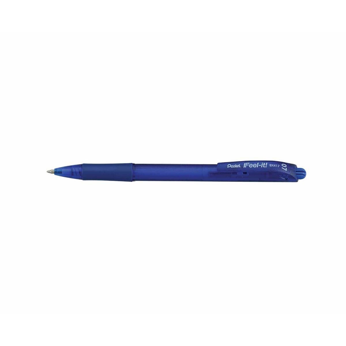 Pentel 0.7mm Yağ Bazlı Mekanizmalı Roller Kalem Mavi BX417-C