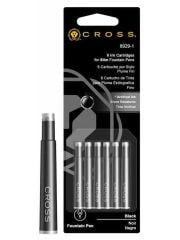 Cross Dolma Kalem Kartuşu İnce Siyah 6lı Tüp 8921-1