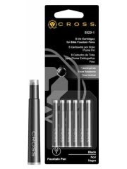 Cross Dolma Kalem Kartuşu İnce Siyah 6lı Tüp 8921-1