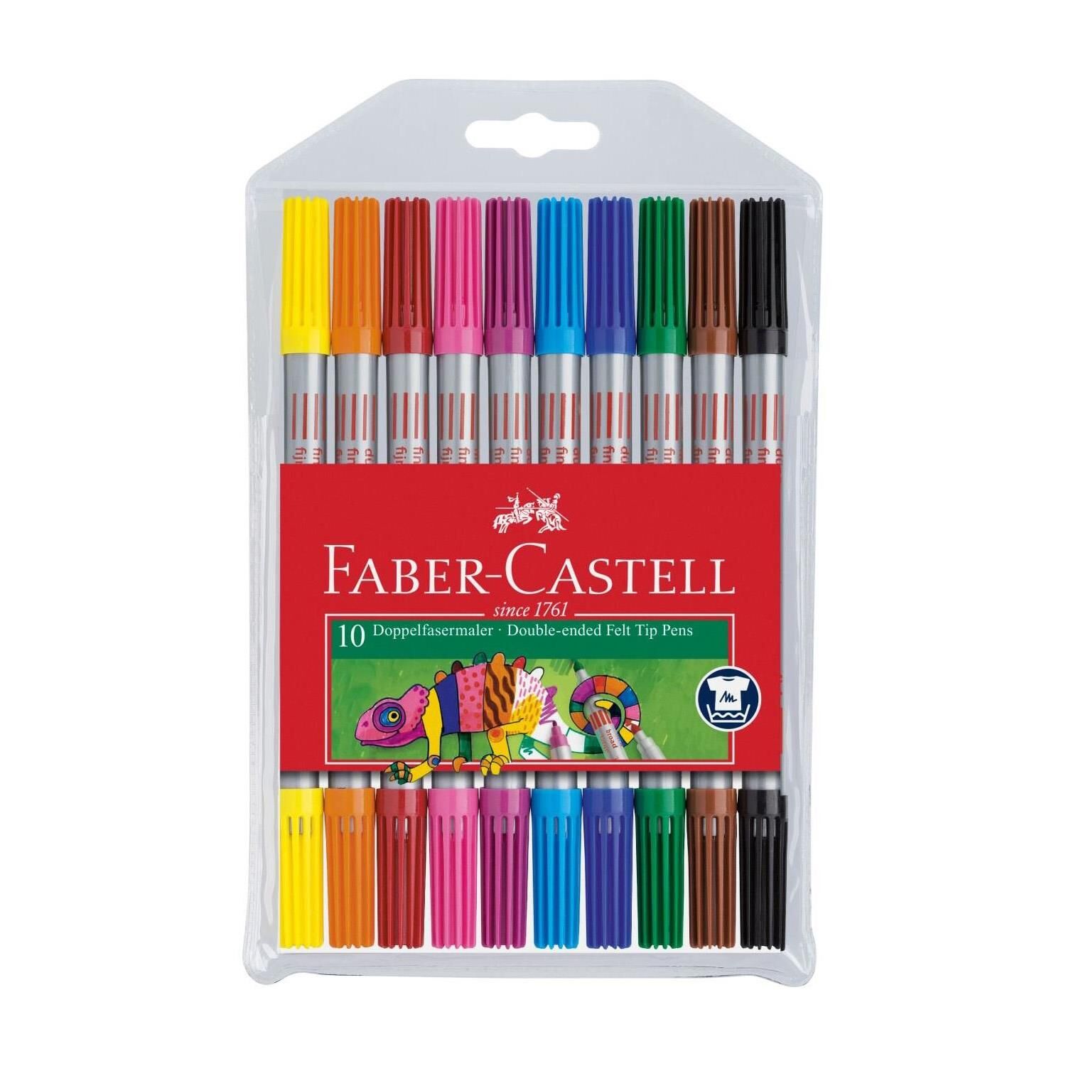 Faber-Castell Çift Taraflı Keçeli Kalem 10 Renk